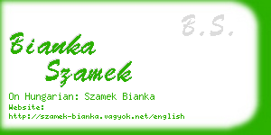 bianka szamek business card